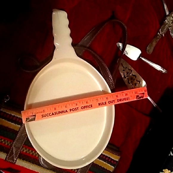 ⚜️ Frankoma Pottery Oval Baking Dish HIGH  GLOSS EGGSHELL PRISTINE PLVC - Picture 2 of 16